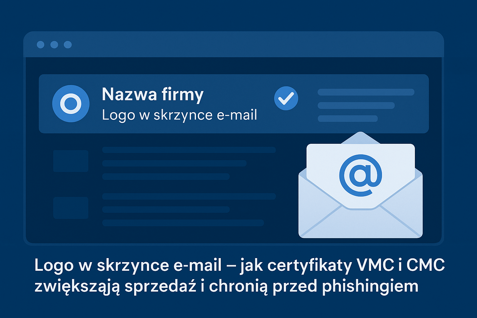 Logo w skrzynce e-mail – jak certyfikaty VMC i CMC zwiększają sprzedaż i chronią przed phishingiem